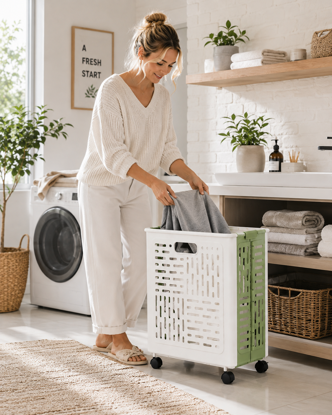 Rolling Laundry Basket