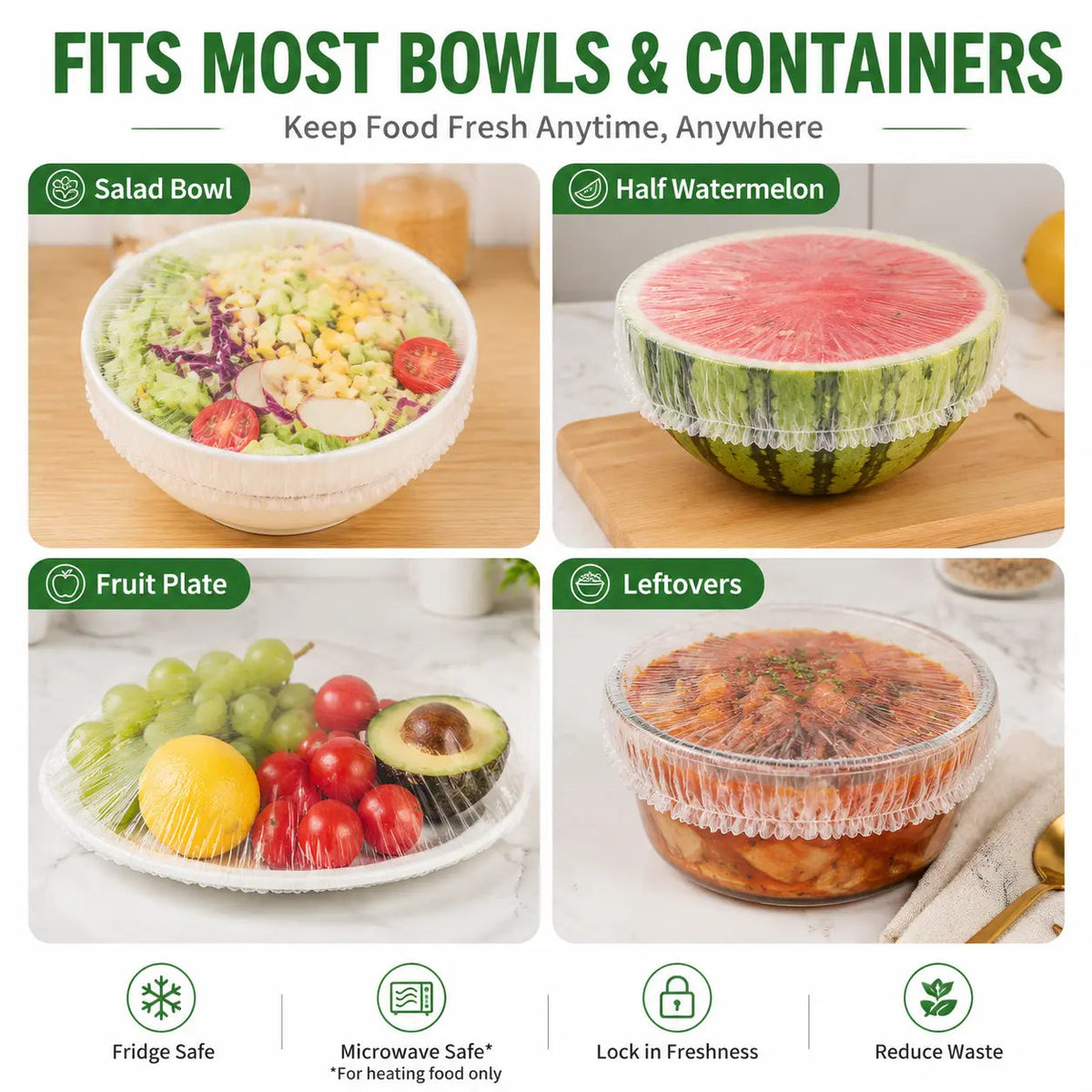 🔥Disposable Stretch Food Covers for Bowls & Plates
