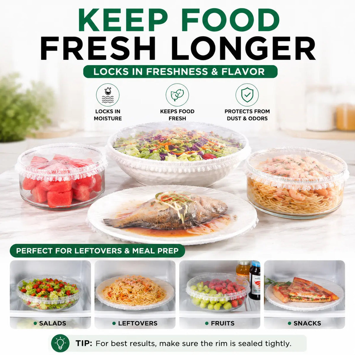 🔥Disposable Stretch Food Covers for Bowls & Plates