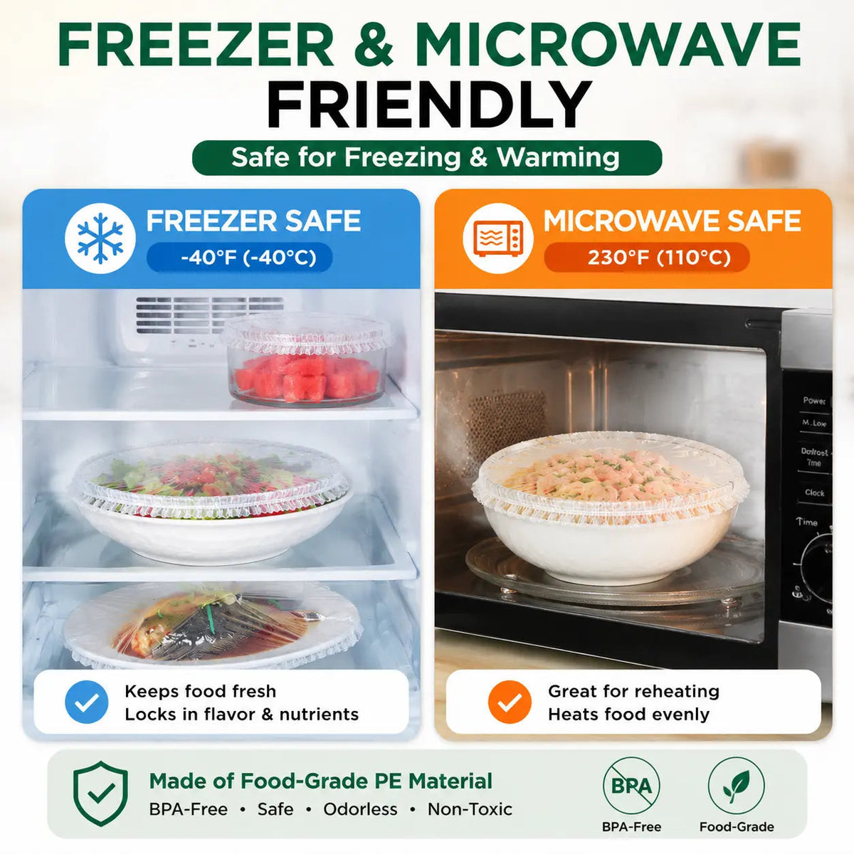 🔥Disposable Stretch Food Covers for Bowls & Plates