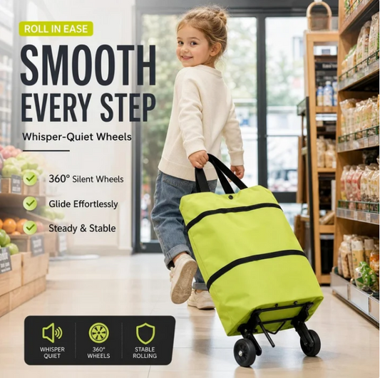 🔥2026 Hot Sale🔥 2 in 1 Foldable Shopping Cart Bag🎁
