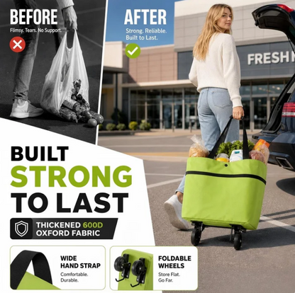 🔥2026 Hot Sale🔥 2 in 1 Foldable Shopping Cart Bag🎁
