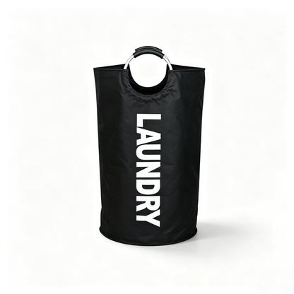Round Laundry Basket with Aluminum Handles