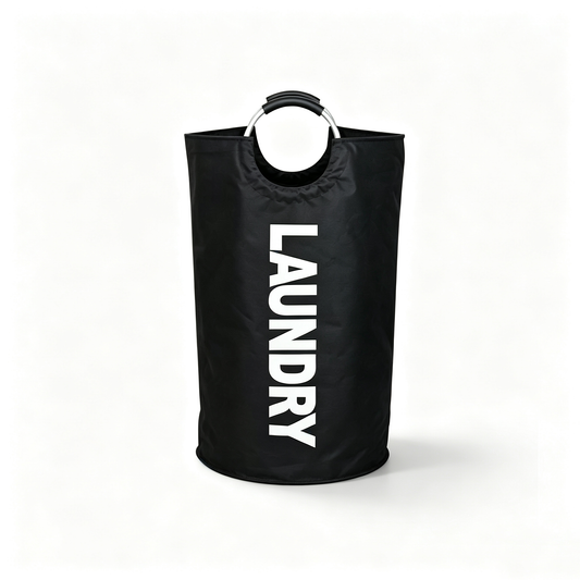 Round Laundry Basket with Aluminum Handles