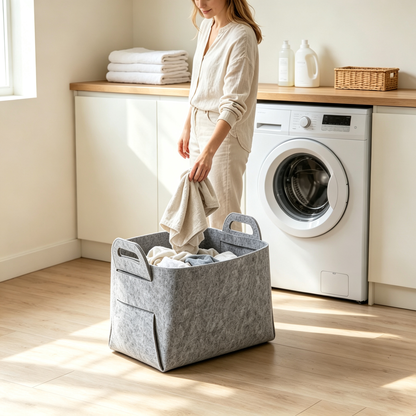 Foldable Felt Laundry Basket