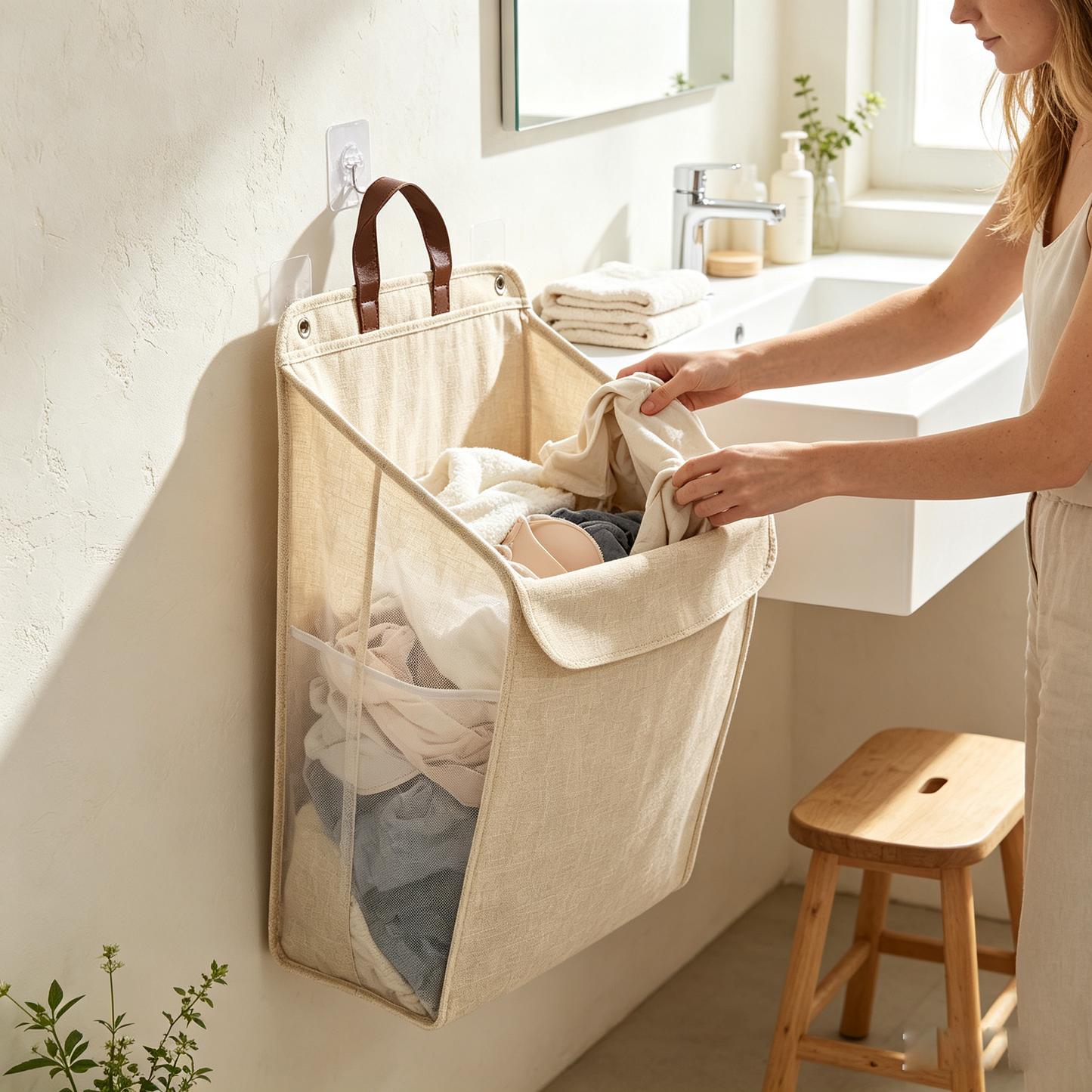 Foldable Bathroom Laundry Basket