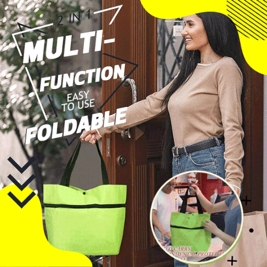🔥2026 Hot Sale🔥 2 in 1 Foldable Shopping Cart Bag🎁