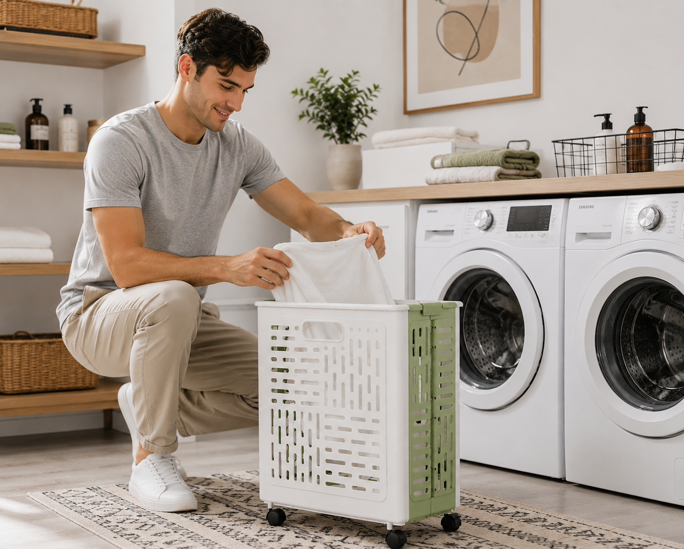 Rolling Laundry Basket