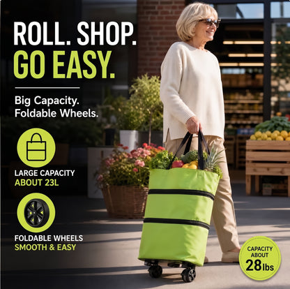 🔥2026 Hot Sale🔥 2 in 1 Foldable Shopping Cart Bag🎁